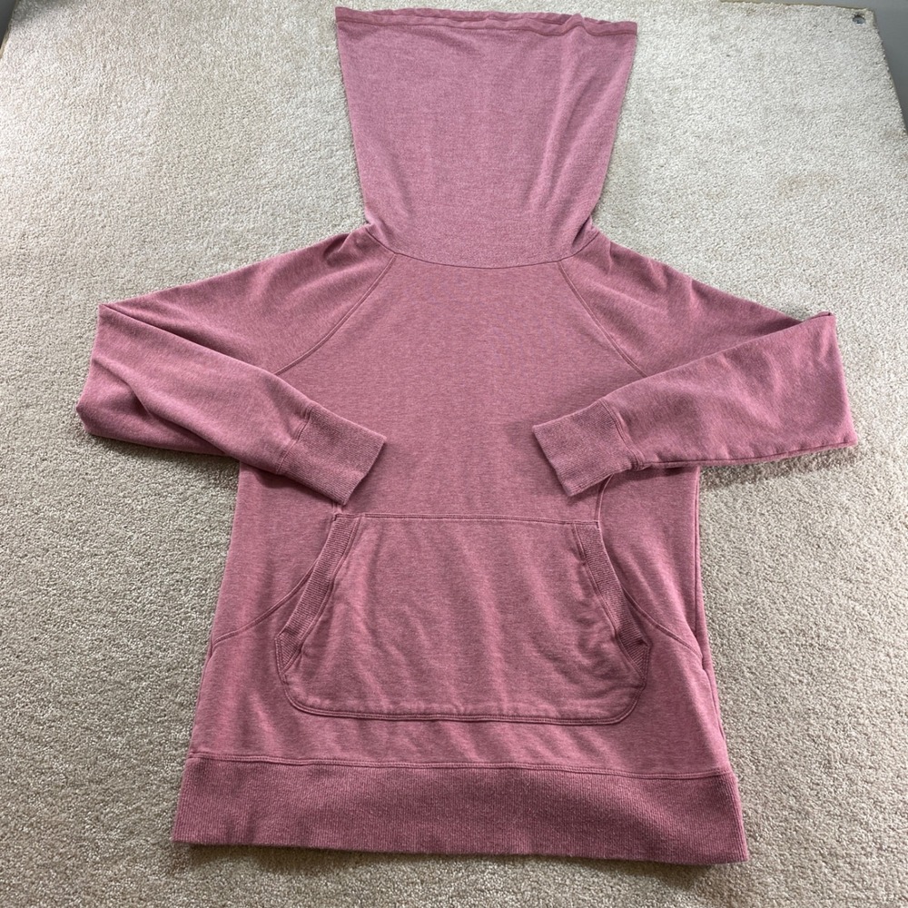 L.L.Bean Funnel Neck Sweatshirt Womens Large Rose Pink Excellent Fleece Pullover